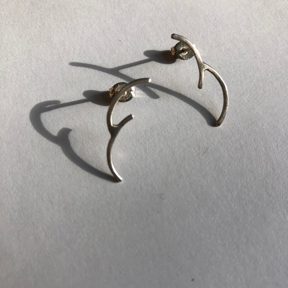 Rebecca Mir Grady "Double Cloudbreak" earrings - handmade in USA sterling silver - Picture 4 of 6